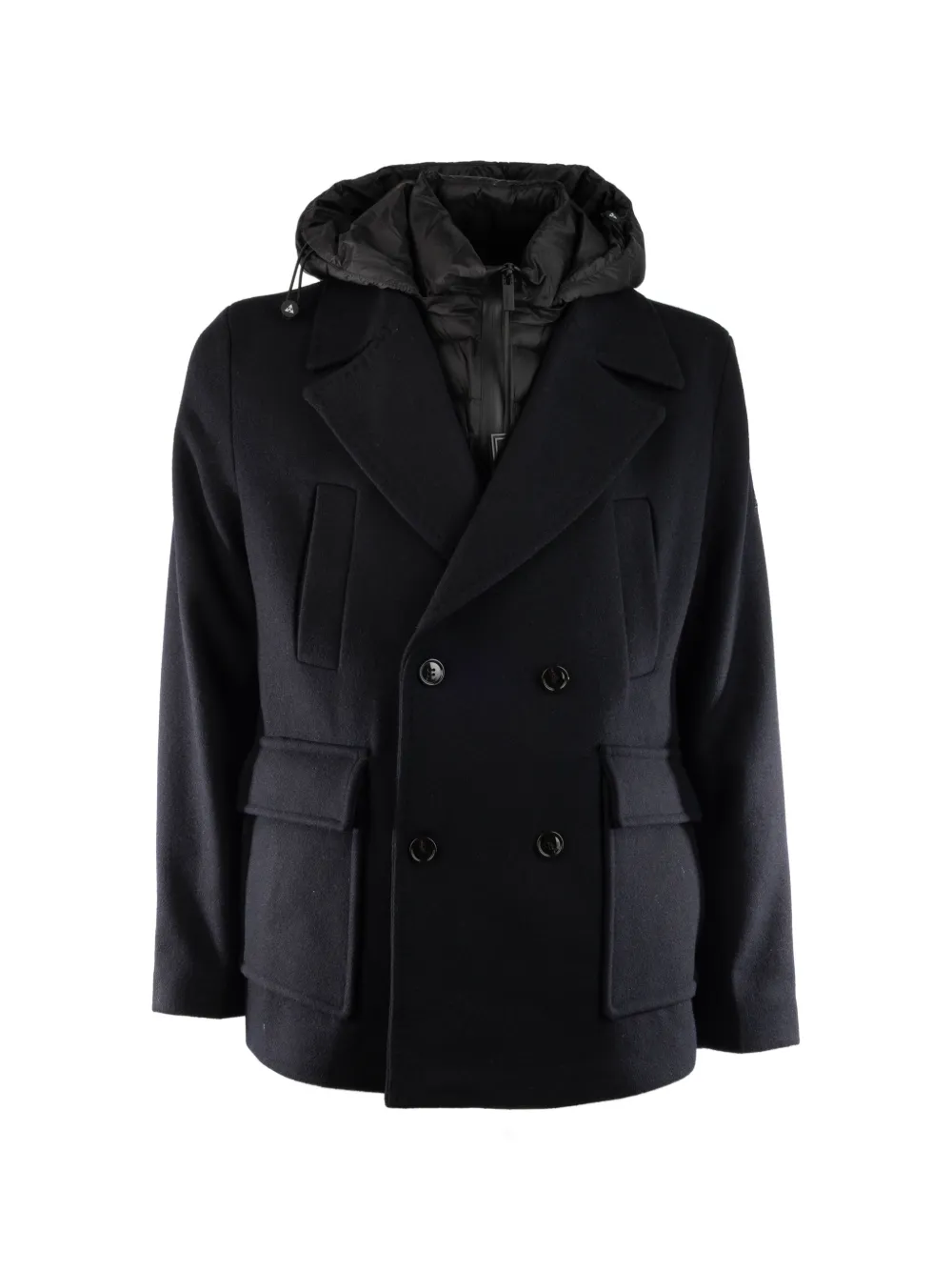 HèSKIMO double-breasted hooded coat - Blau