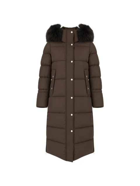 Moorer fur-trim hooded puffer jacket