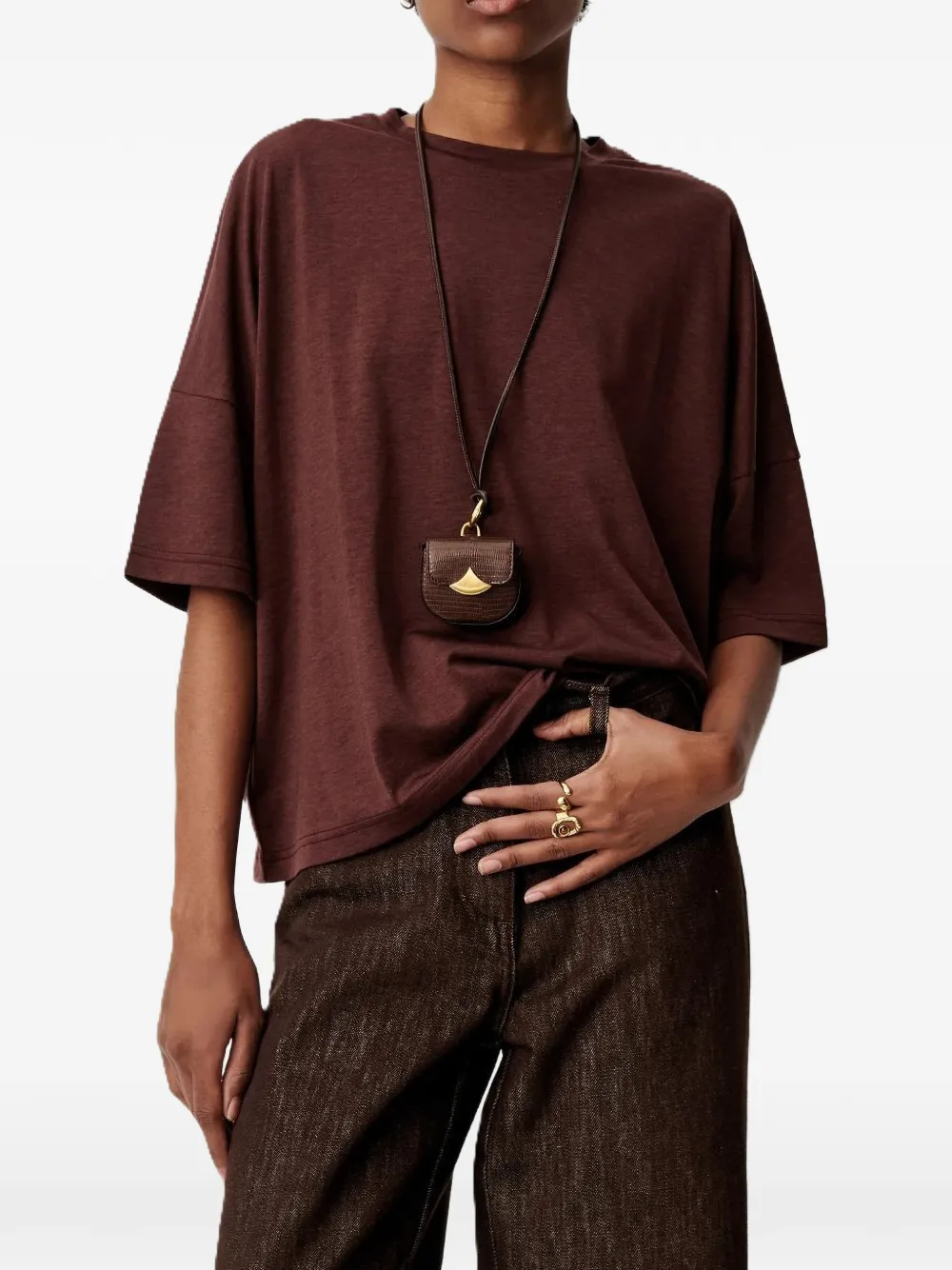 Sessun Dorel Dropped-shoulder T-shirt In Brown