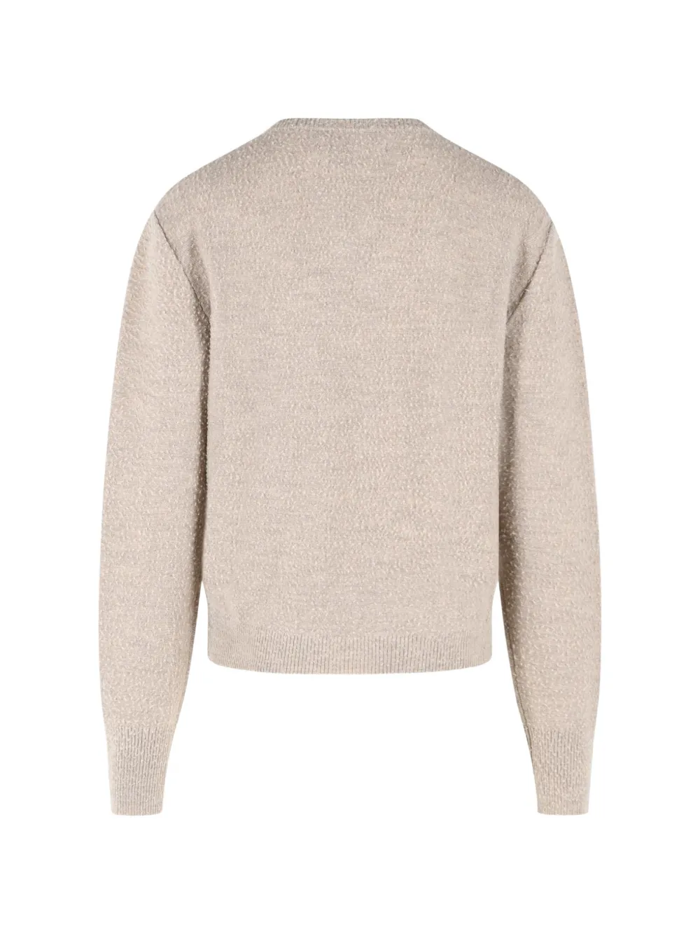 ERL V-neck logo-embroidered sweater Beige