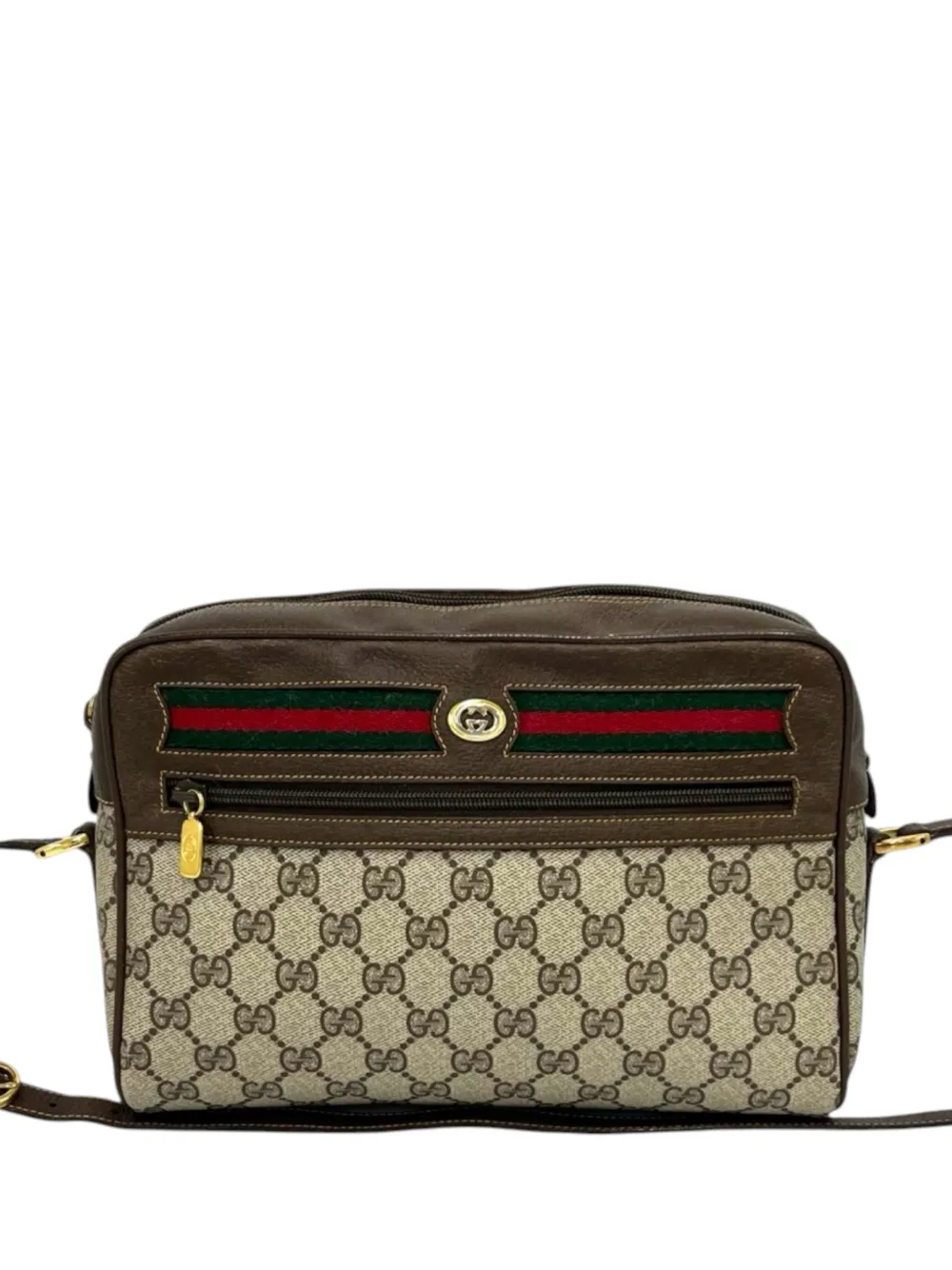 Gucci Pre-Owned 1970-1990 GG Supreme Web crossbody bag - Toni neutri