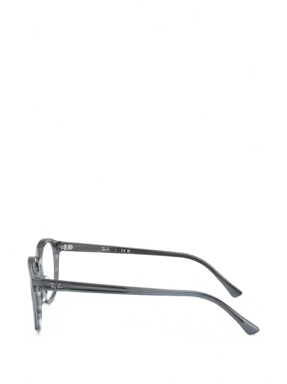Ray-Ban striped rectangle-frame glasses Blauw