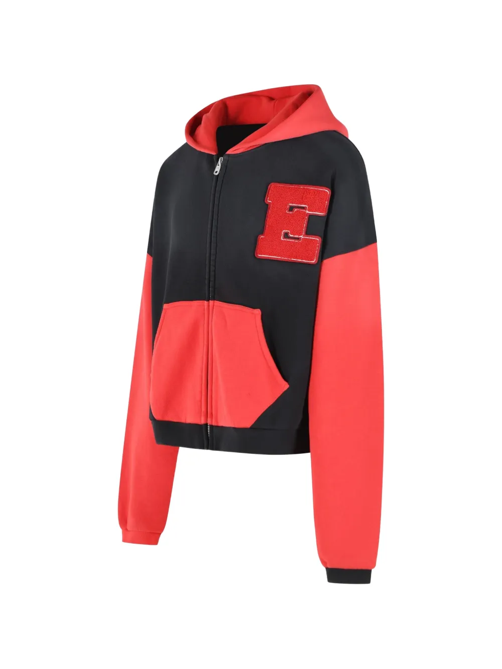 ERL Varsity logo-patch hoodie Zwart