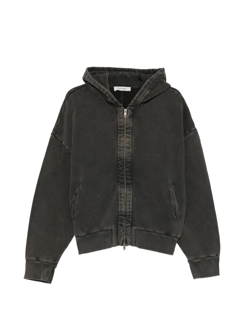 ENTIRE STUDIOS faded-effect zip-up hoodie