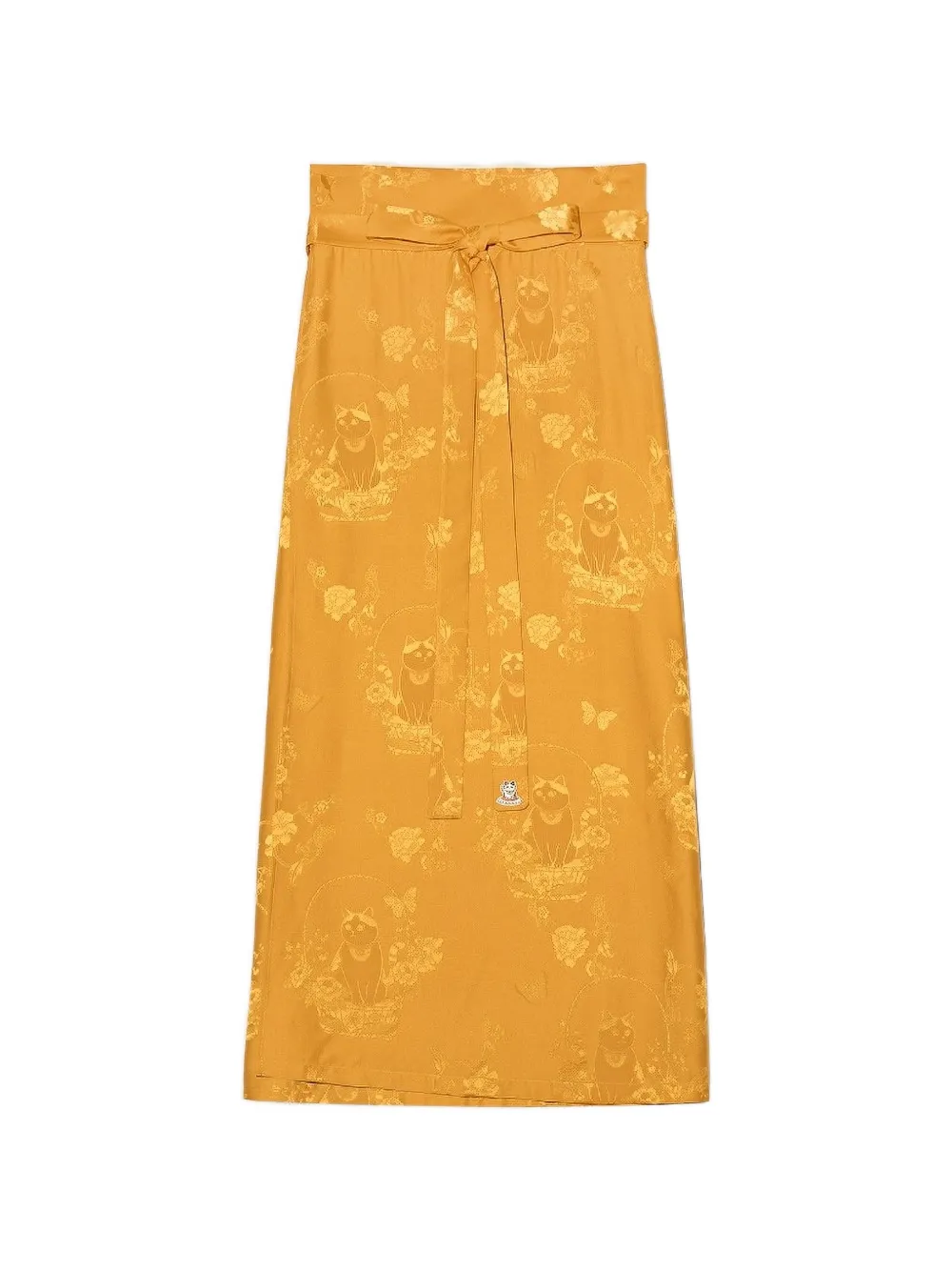 Shanghai Tang Chubby jacquard wrap maxi skirt