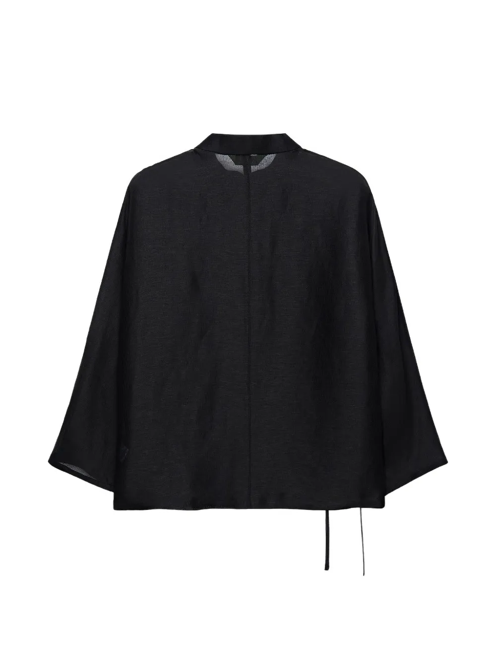 Shanghai Tang Meow blouse met cape Zwart