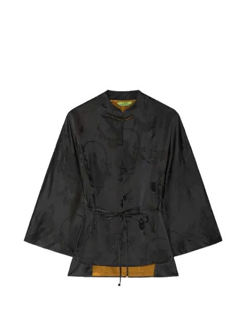 Shanghai Tang Meow Meow Scholar belted jacket
