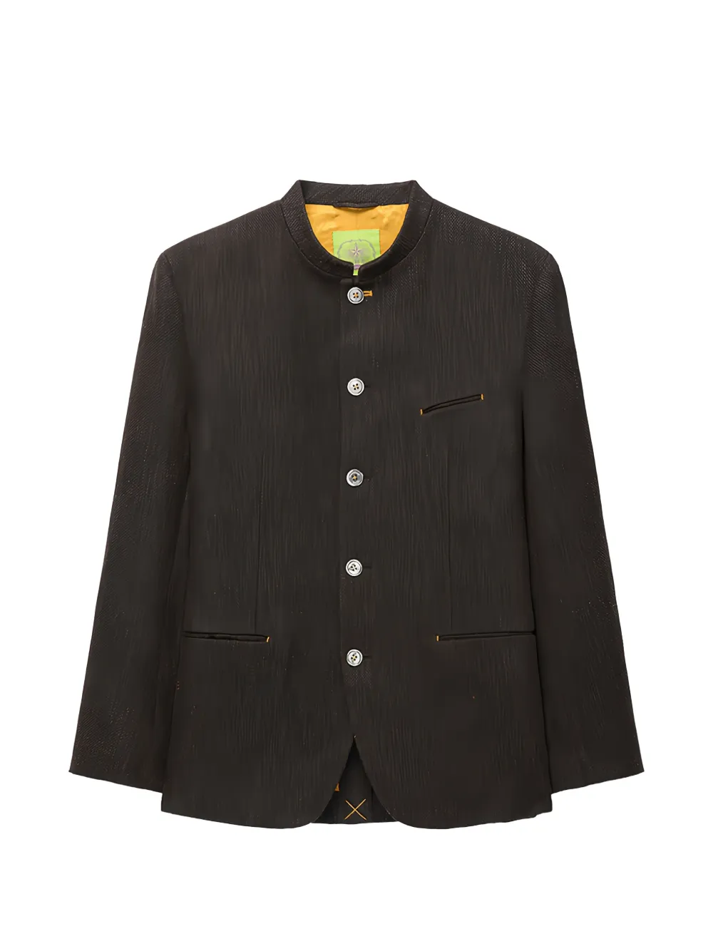 Shanghai Tang Perpetual Fortune five-button jacket - Marrone