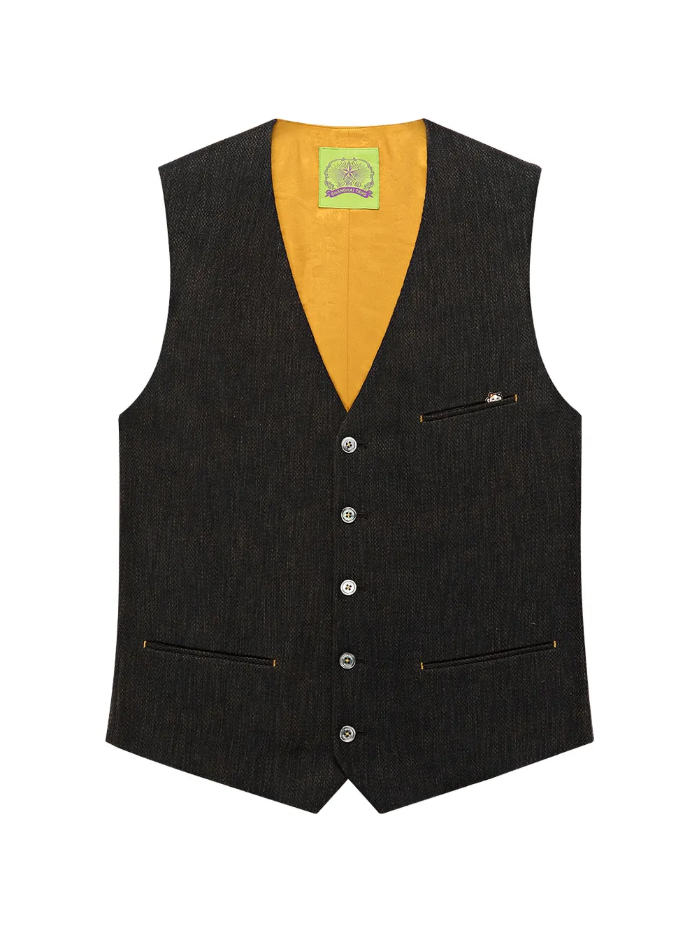 Shanghai Tang button-up tailored waistcoat