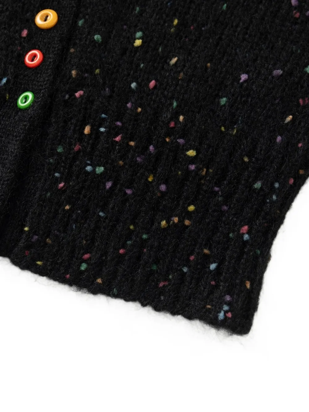 Shanghai Tang Daily Blessing gebreid vest met V-hals en spikkels Zwart