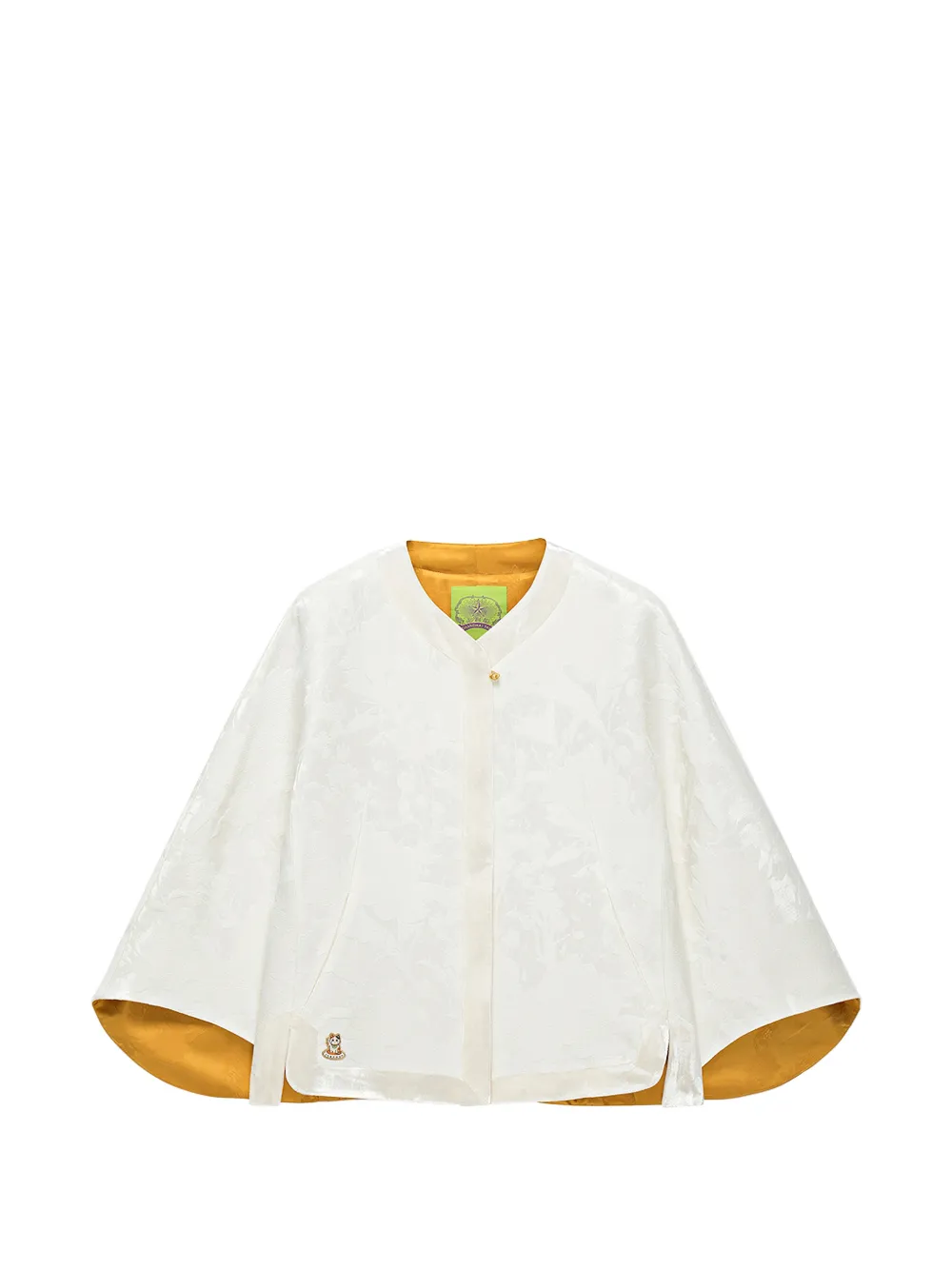 Shanghai Tang Chubby Flower floral-jacquard flared-sleeve jacket
