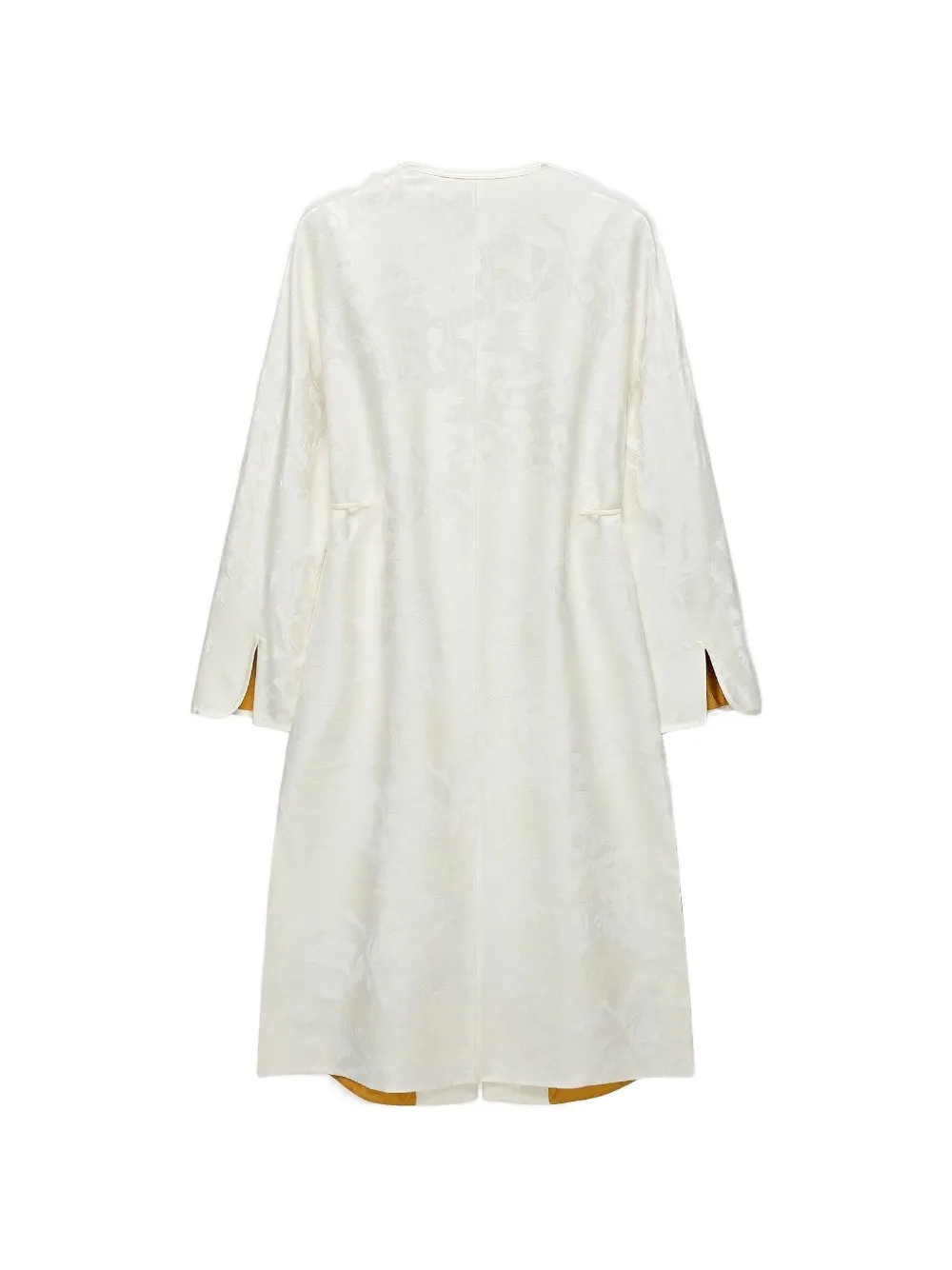 Shanghai Tang Chubby Flower jas met bloemen-jacquard en striksluiting Wit