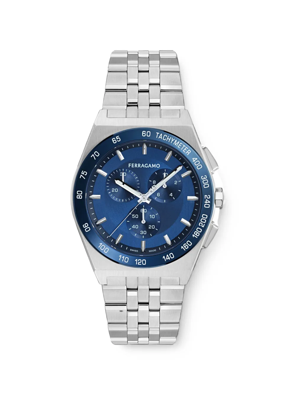 Ferragamo montre Vega Chrono 42 mm - Bleu Ferragamo montre Vega Chrono 42 mm - Bleu