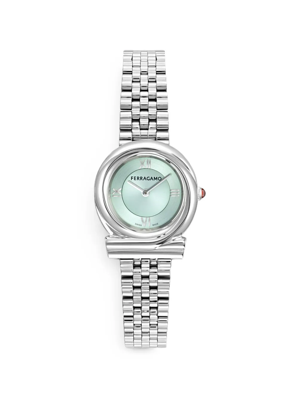 Ferragamo montre Gancini Twisted 28 mm - Vert Ferragamo montre Gancini Twisted 28 mm - Vert