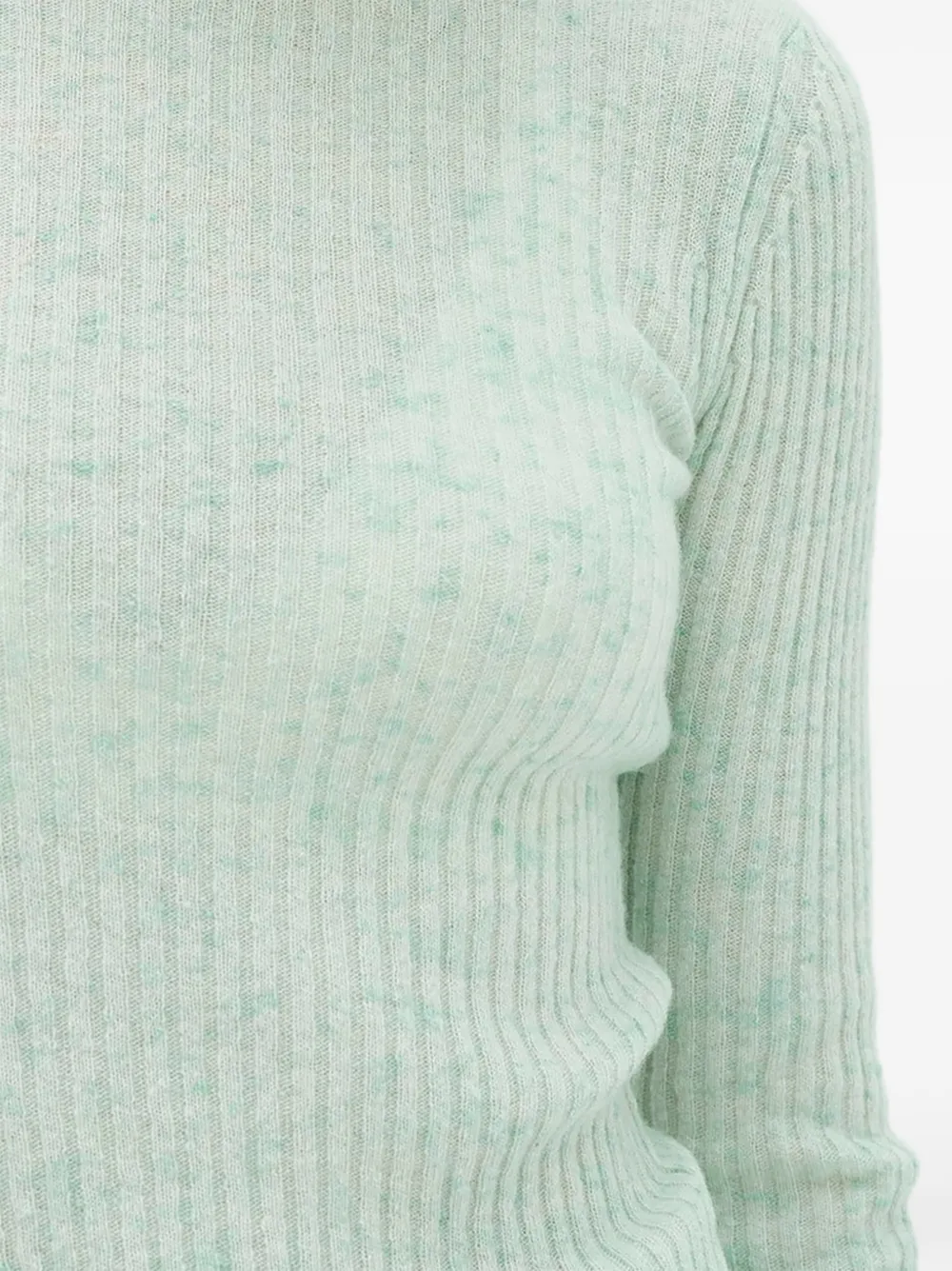 Auralee Nep-knit Cashmere Sweater in Green, view 3