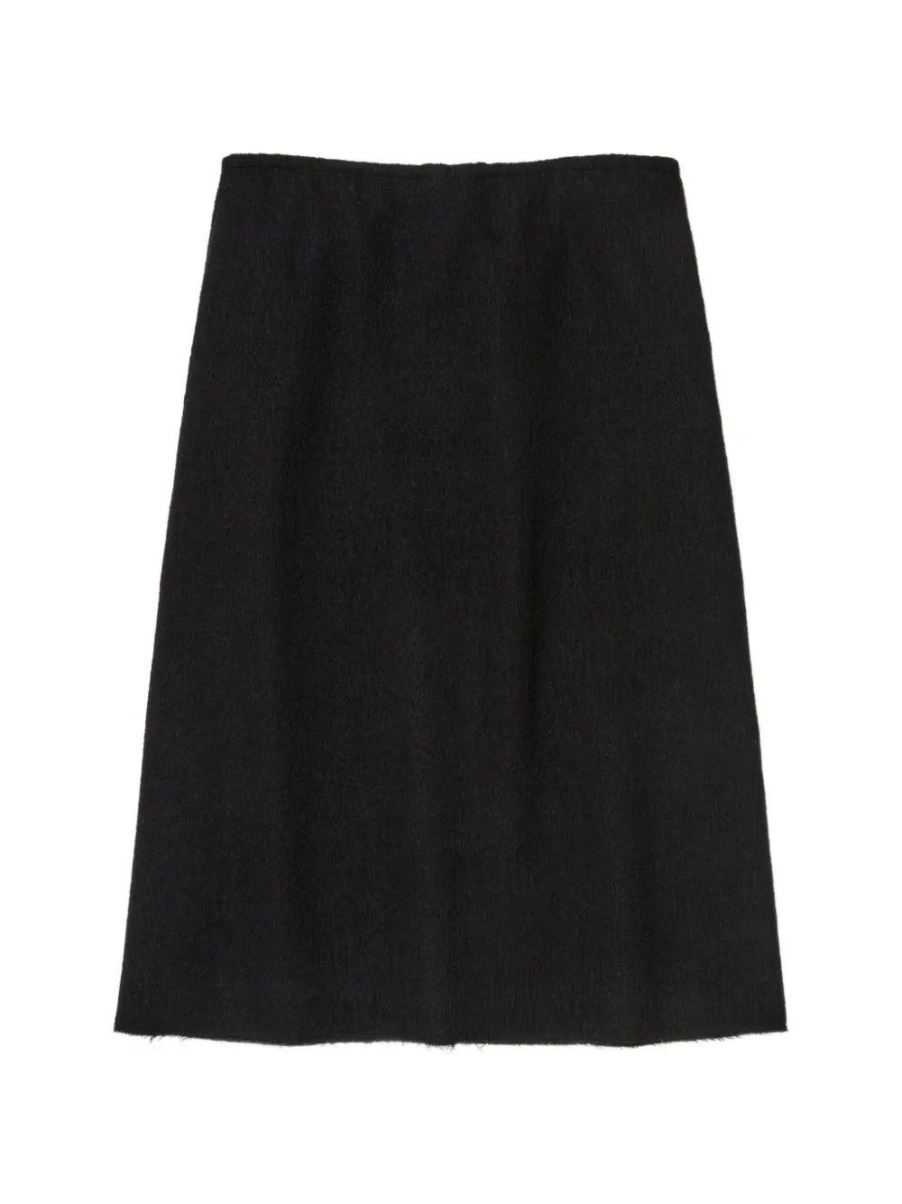 Auralee Elasticated-waistband Midi Skirt In Black