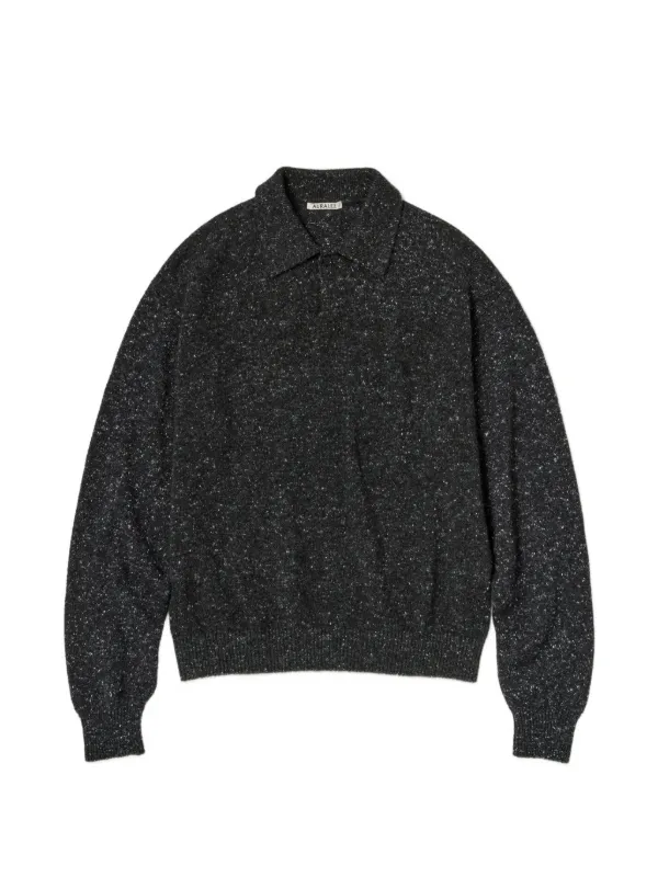 Auralee Cashmere Nep-knit Sweater in Grey