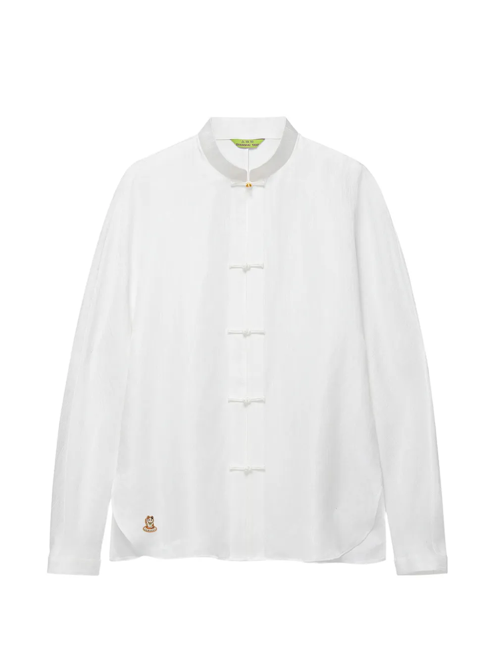 Shanghai Tang Meow Meow Tang frog-fastening silk blouse