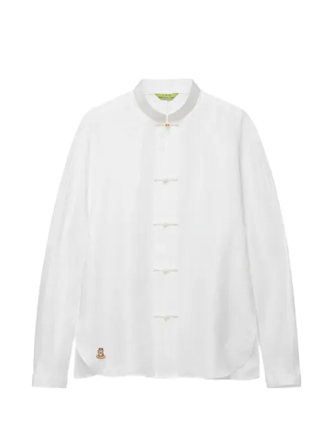 Shanghai Tang Meow Meow Tang frog-fastening silk blouse