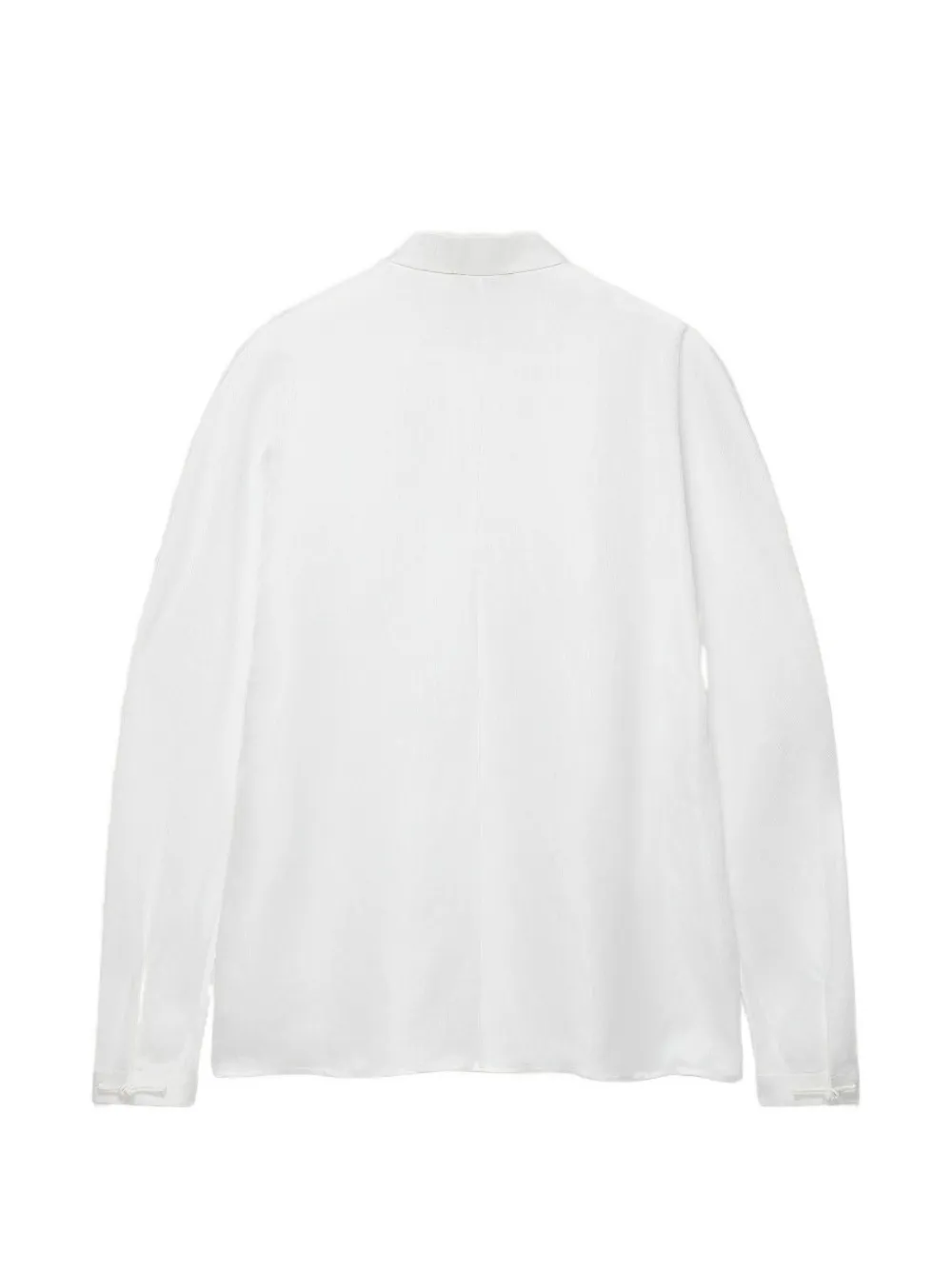 Shanghai Tang Meow Tang zijden blouse met kikkersluiting Wit