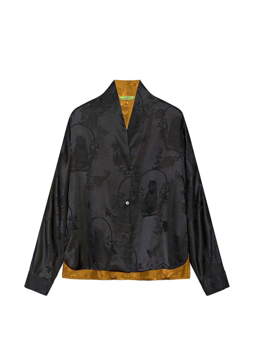Shanghai Tang Chubby Flower jacquard-woven blouse