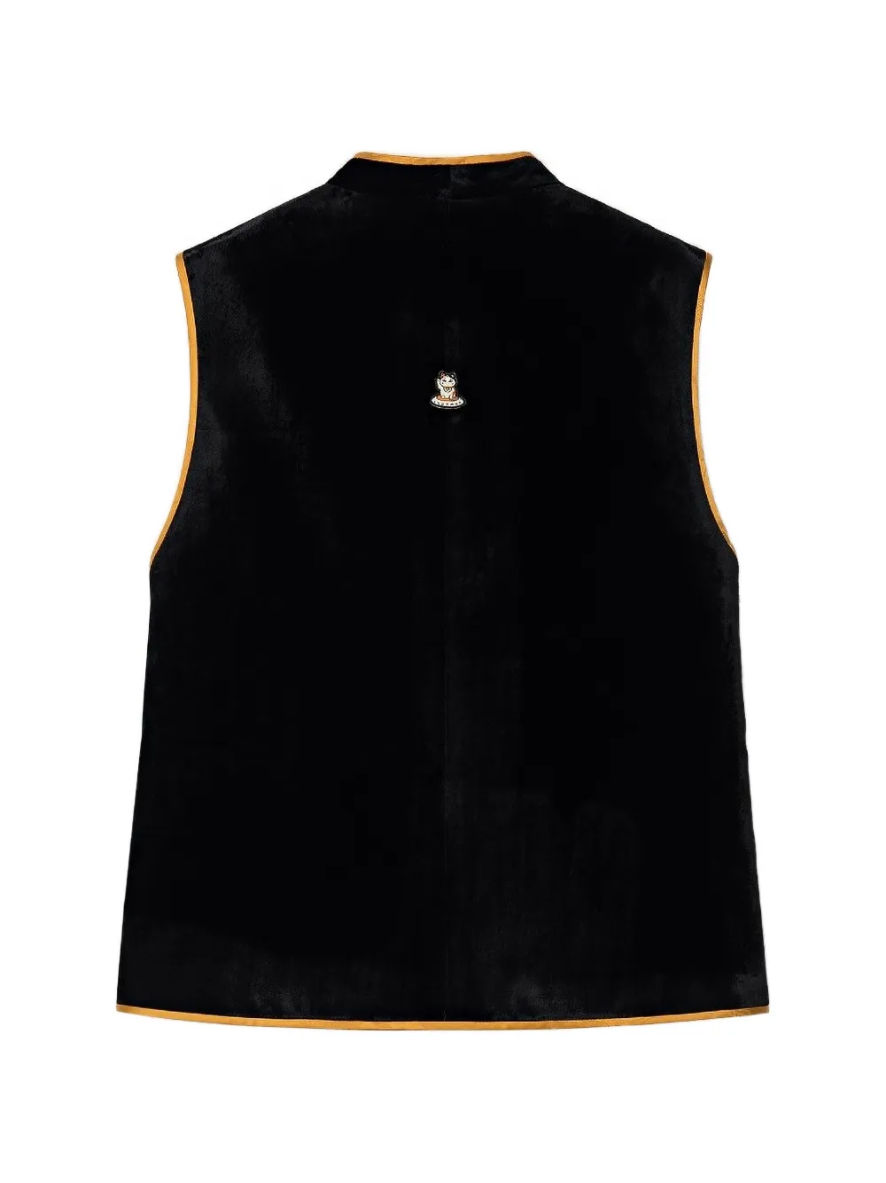 Shanghai Tang Lucky Egg omkeerbaar zijden gilet Zwart