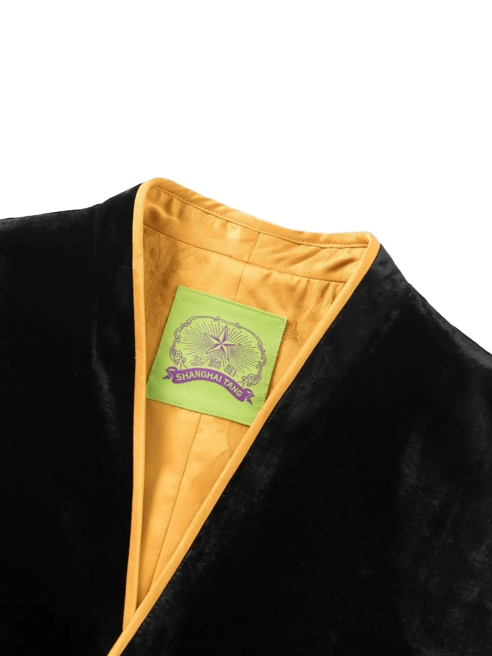 Shanghai Tang Lucky Egg omkeerbaar zijden gilet Zwart
