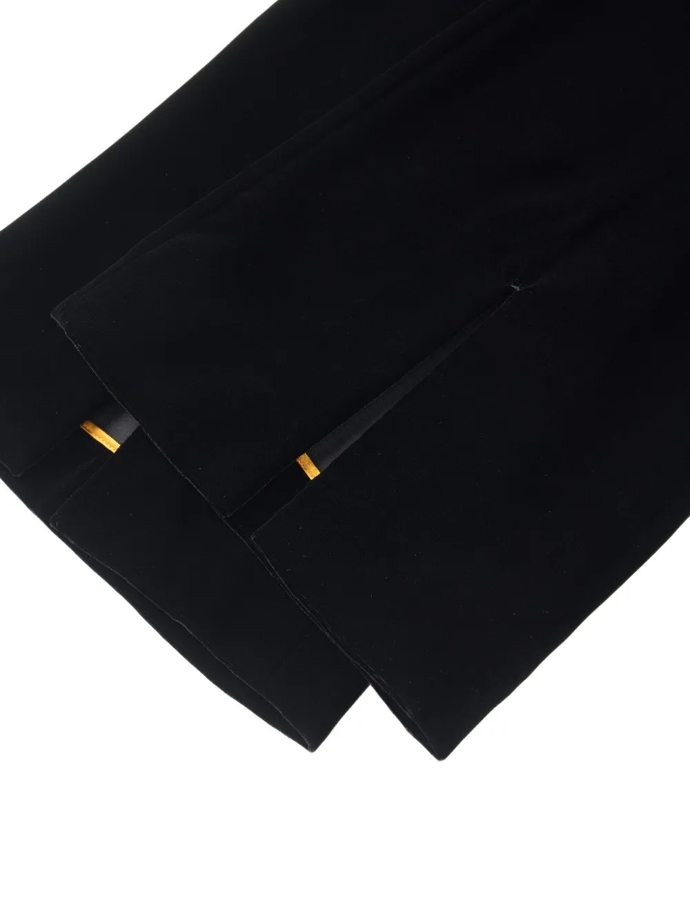 Shanghai Tang Meow broek met fluweeleffect en splitzoom Zwart