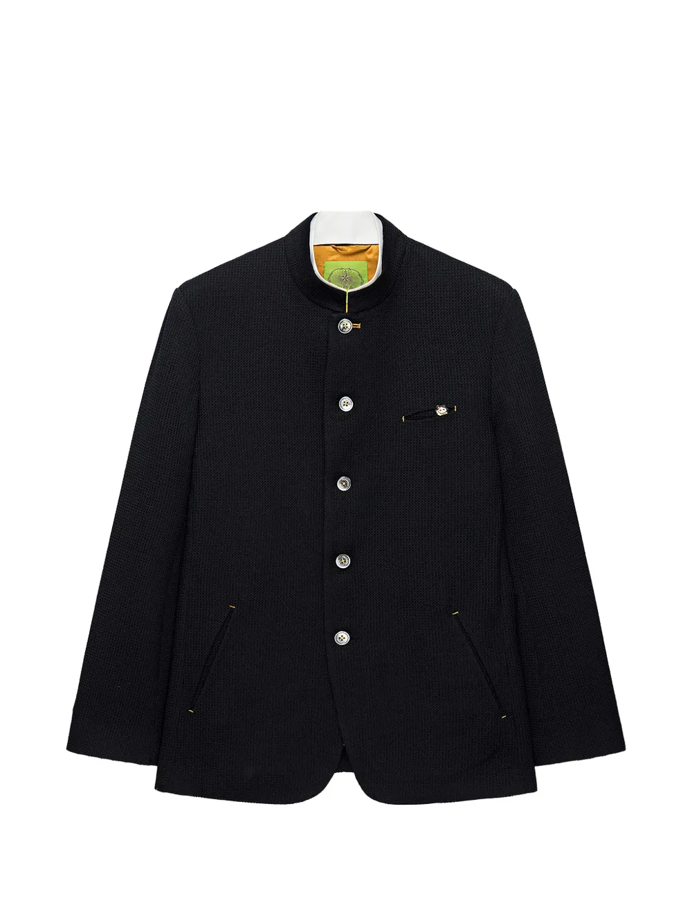 Shanghai Tang Meow Meow textured five-button jacket