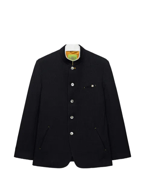 Shanghai Tang Meow Meow textured five-button jacket