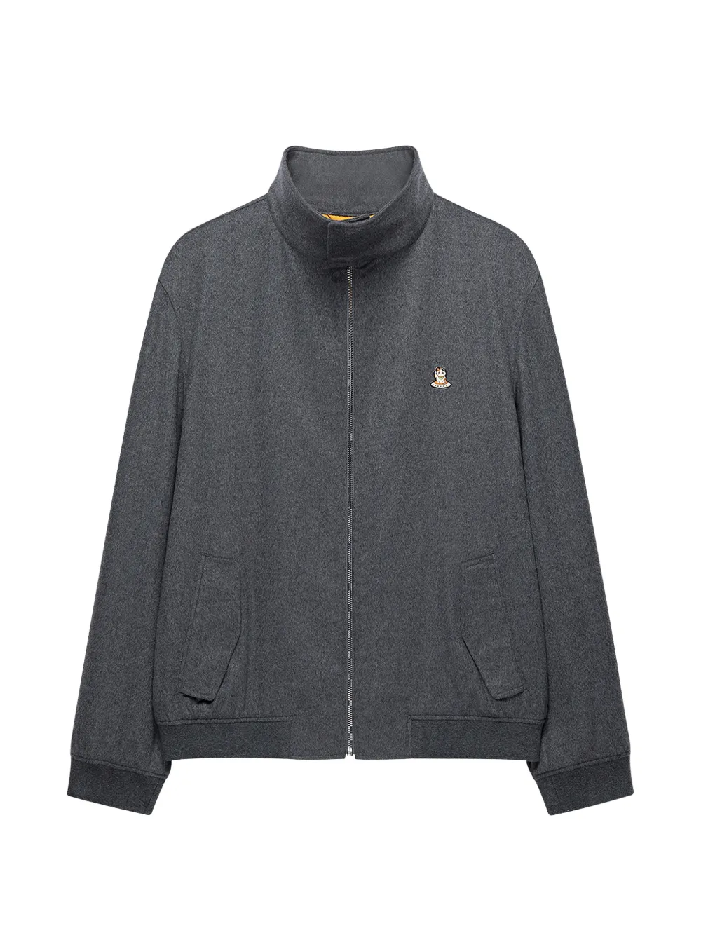 Shanghai Tang Meow Meow Chenman-patch zipped jacket