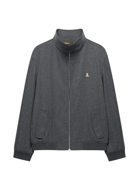 Shanghai Tang Meow Meow Chenman-patch zipped jacket