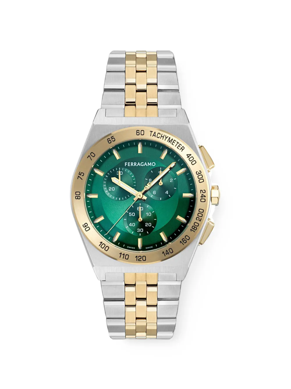 Ferragamo montre Vega Chrono 42 mm - Vert Ferragamo montre Vega Chrono 42 mm - Vert