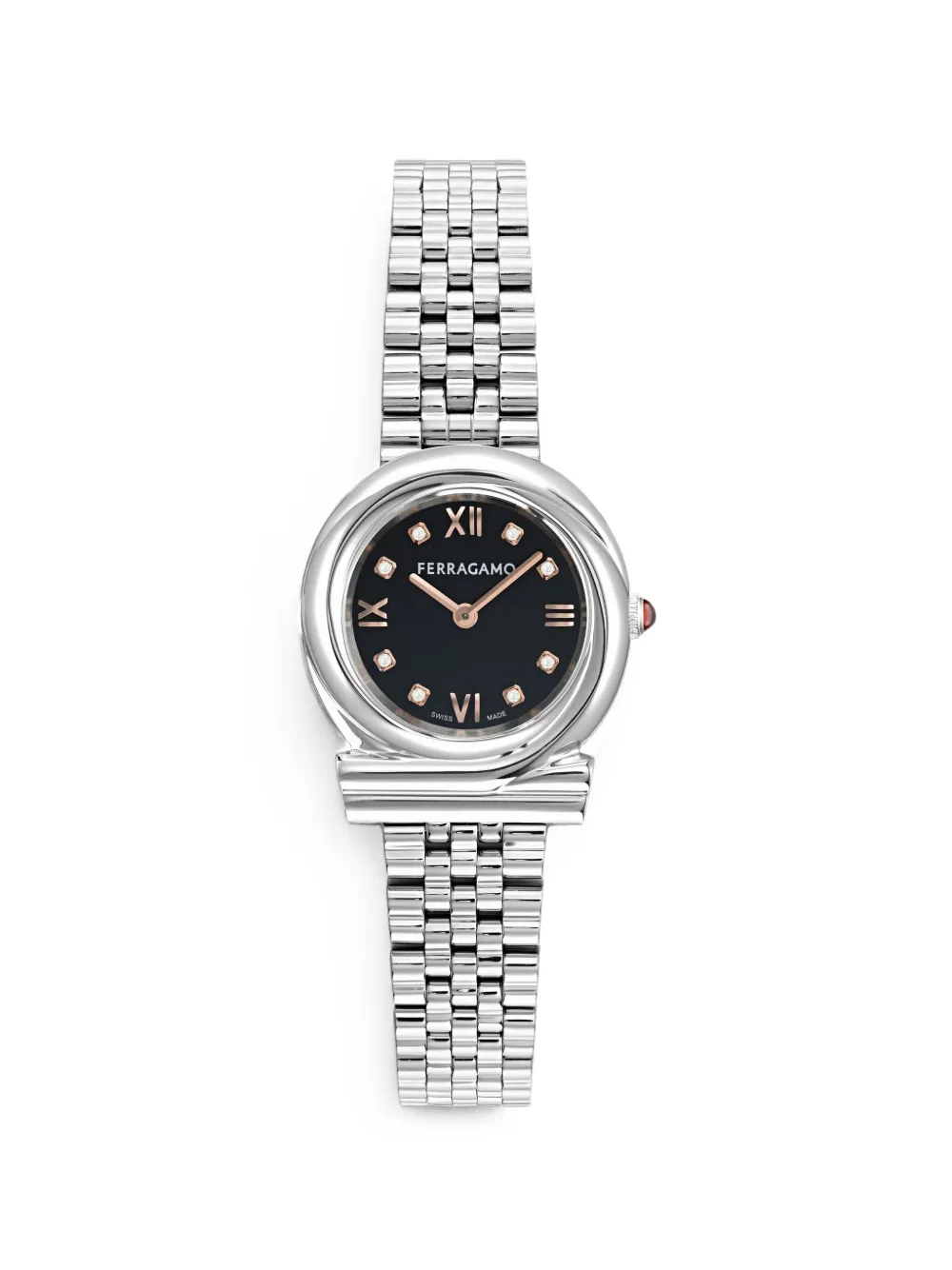 Ferragamo Gancini Twisted Armbanduhr - Schwarz