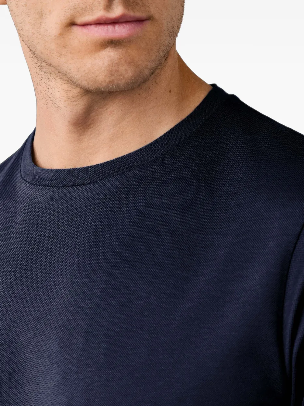 Hackett London Travel piqué T-shirt Blauw