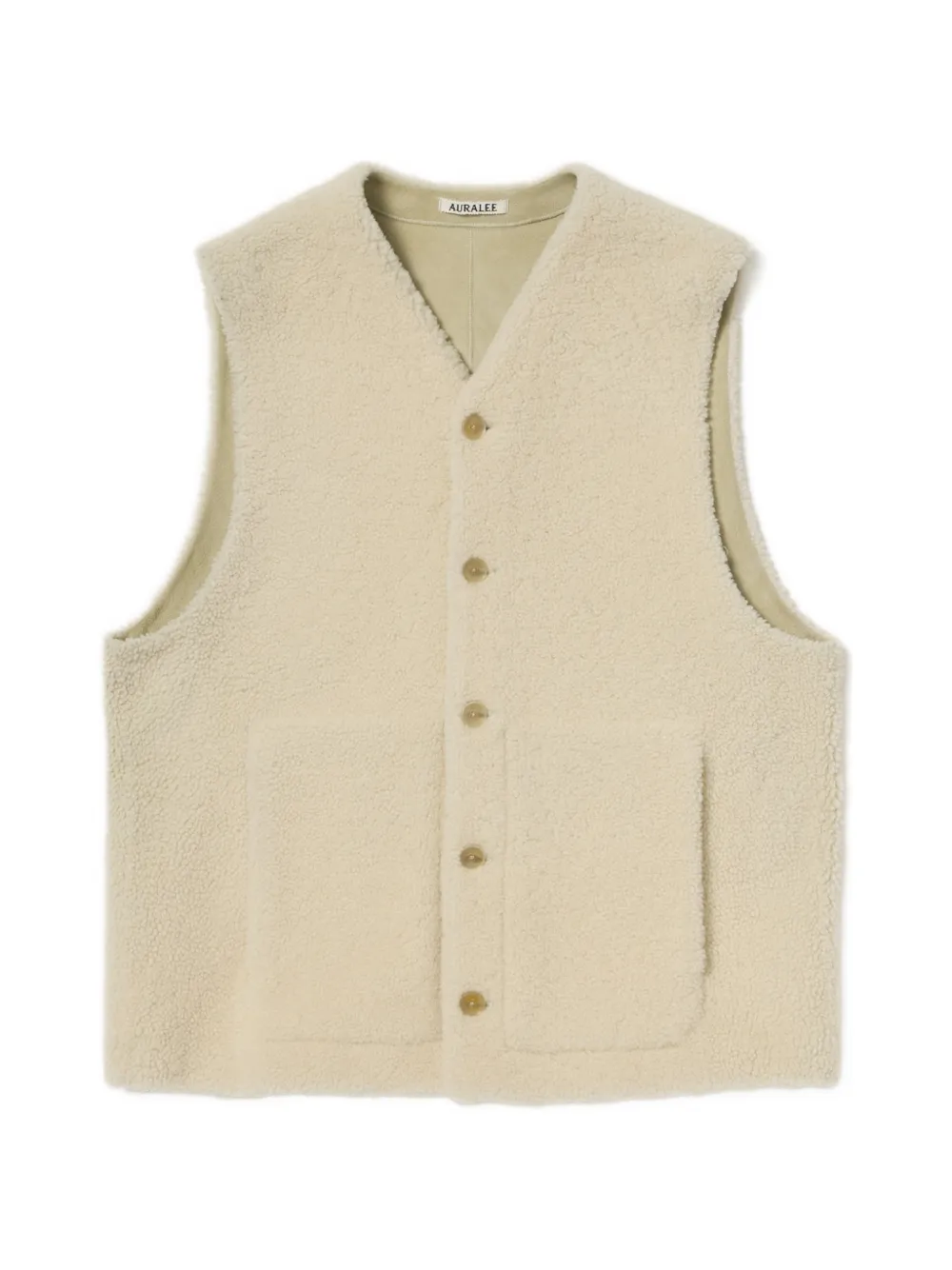Auralee Merino Wool Gilet In 白色