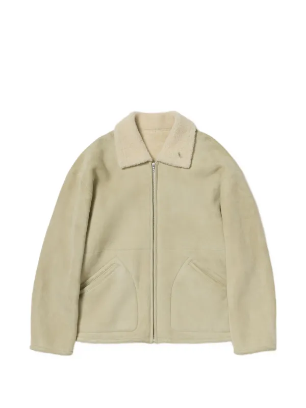 Auralee Merino Mouton Jacket in Neutrals