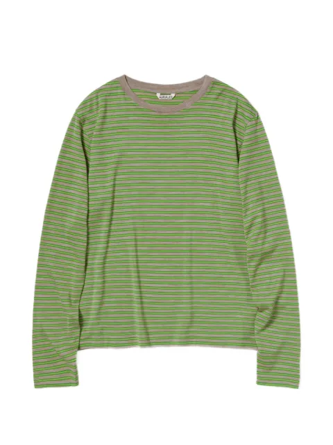 Auralee striped wool T-shirt