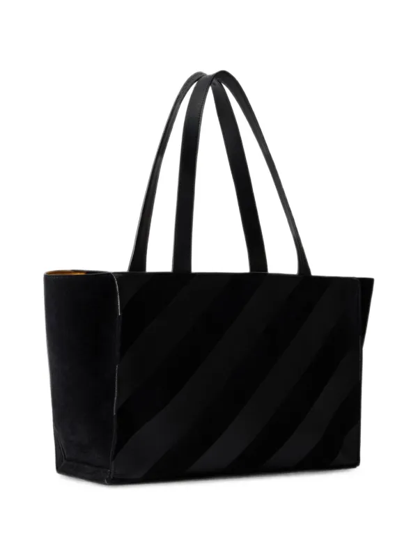 Off-White Sandbag Leather Tote Bag in Black