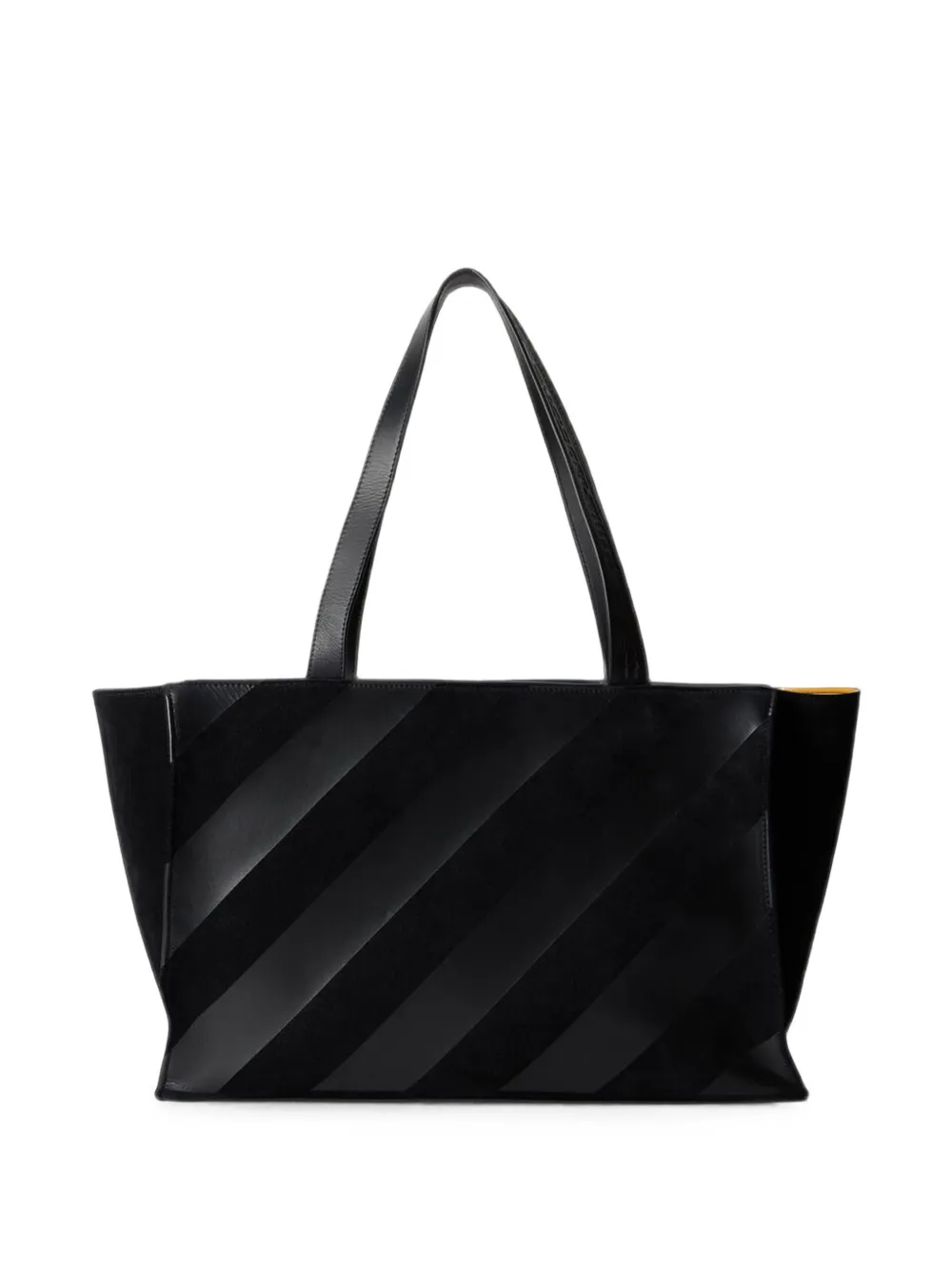 Off-White Sandbag leren shopper Zwart