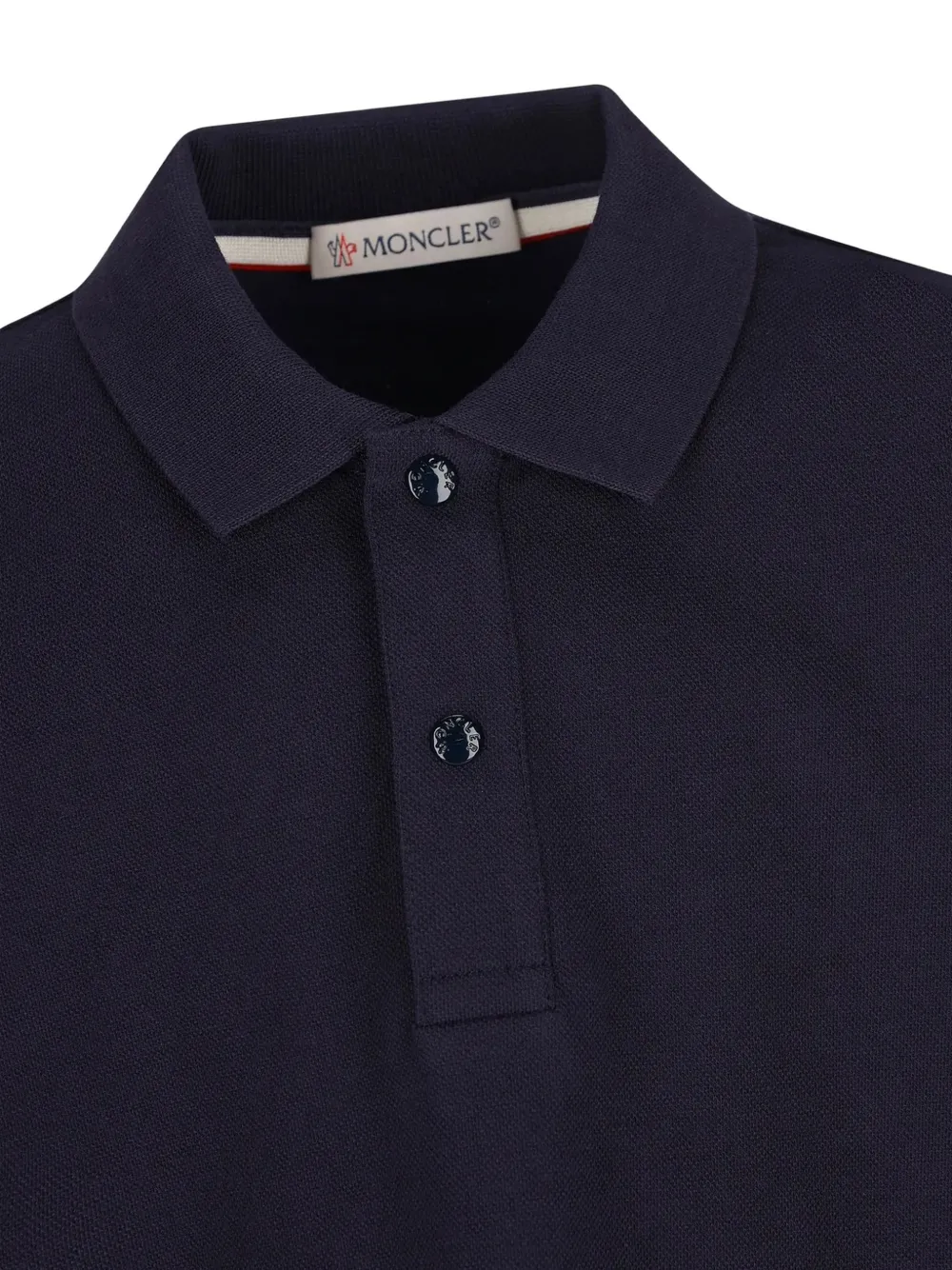 Moncler Enfant Poloshirt met logopatch Blauw