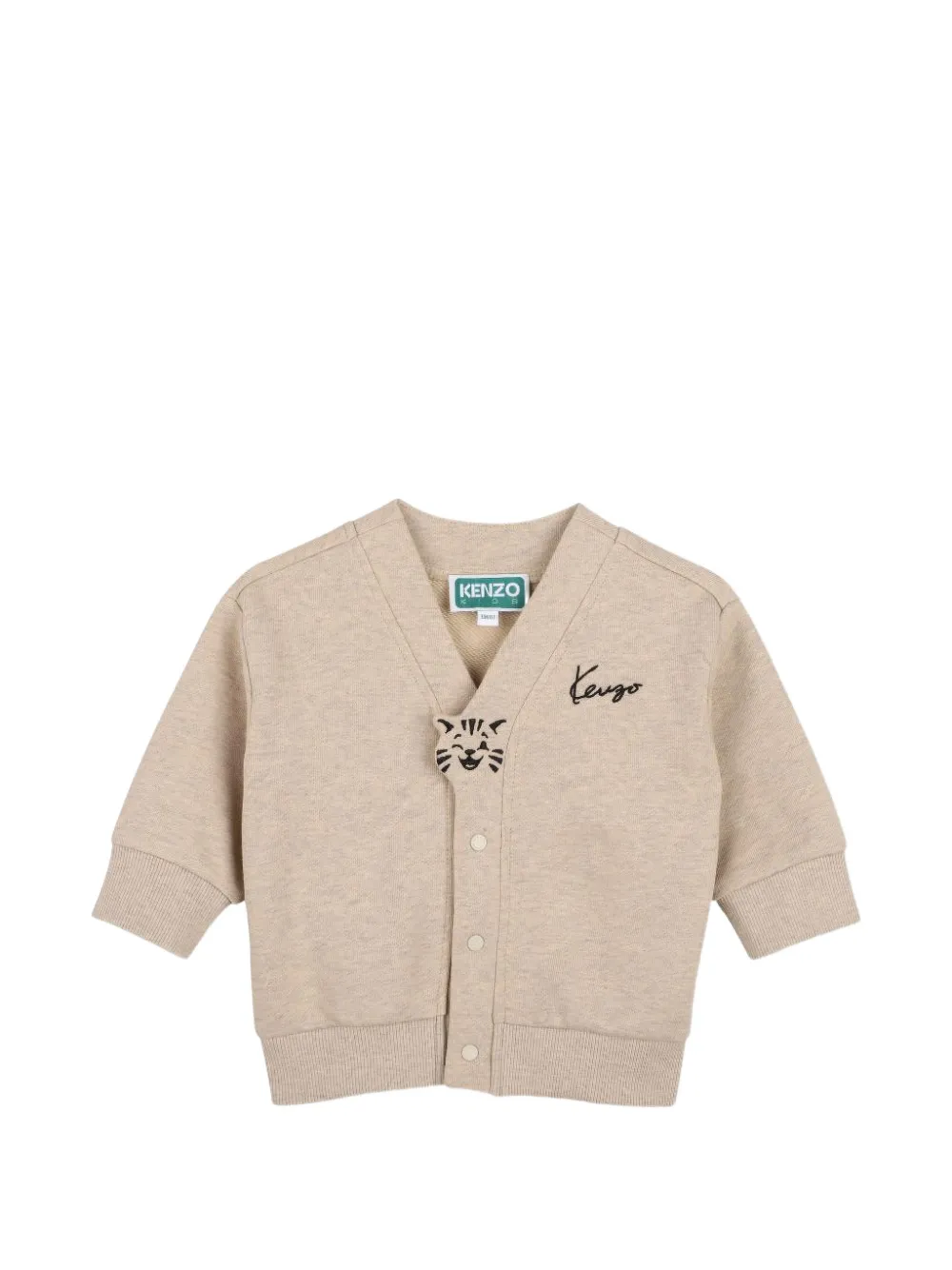 Kenzo Kids Animal Fantasy Cardigan mit Stickerei - Nude