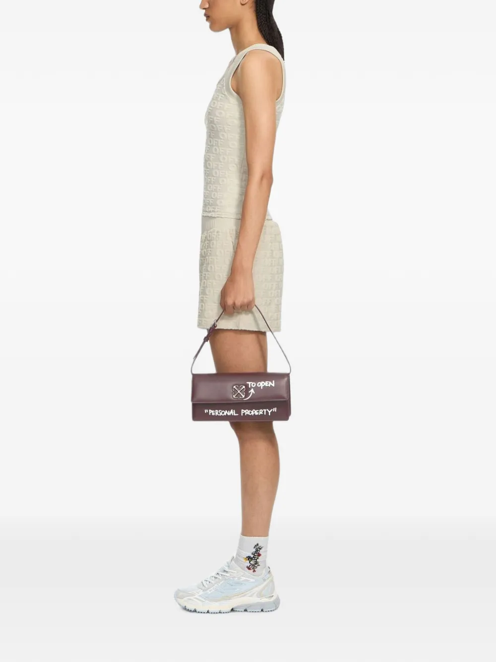 Off-White Jitney 1.0 Quote schoudertas Rood