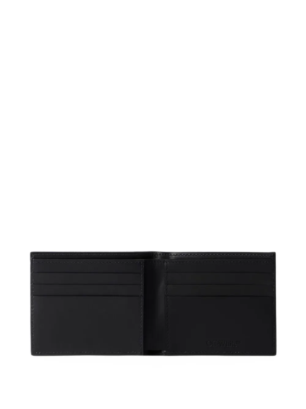 Off-White Bookish logo-print bifold wallet Zwart