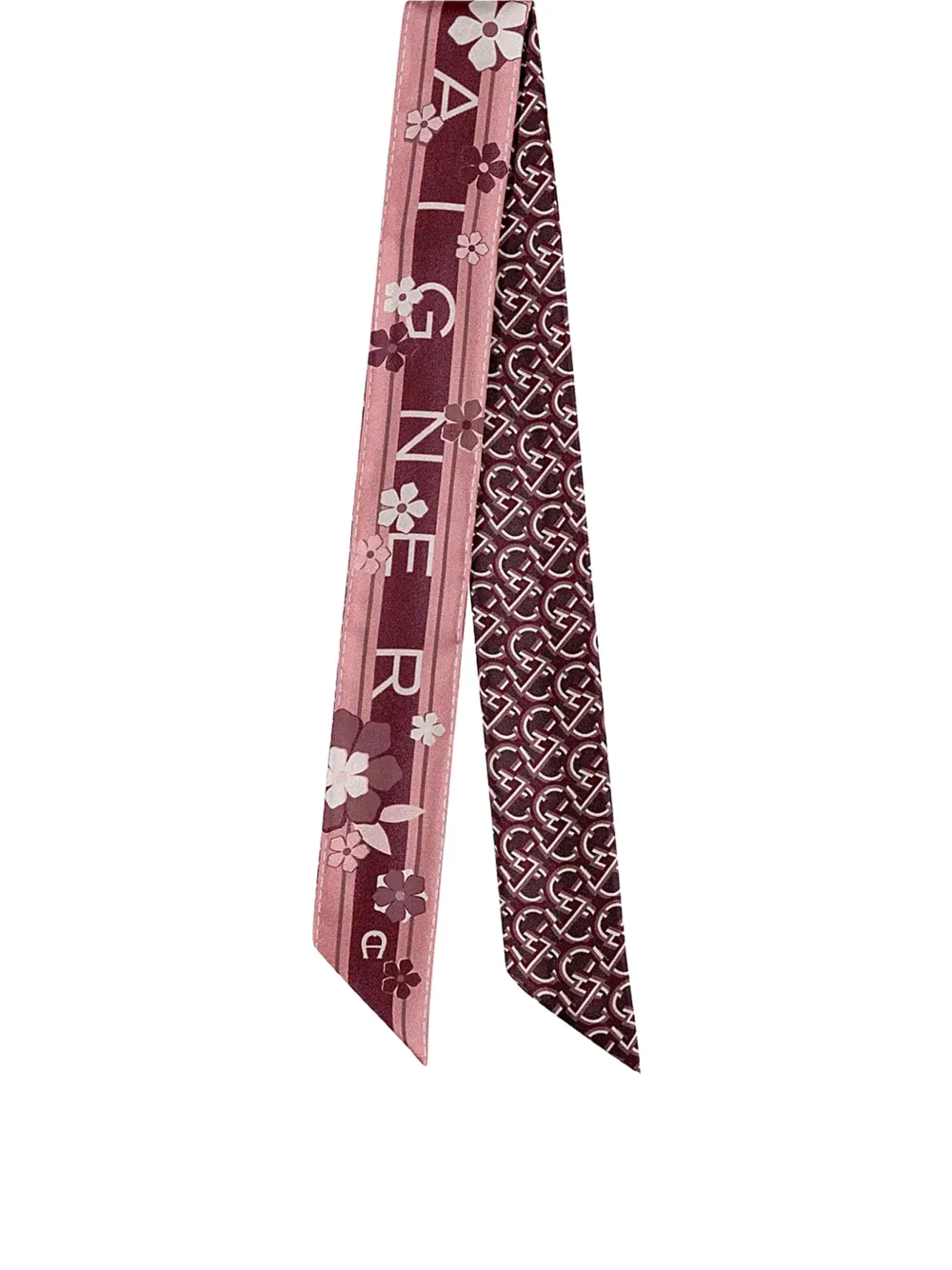 AIGNER Sjaal met bloemenprint en monogram Roze