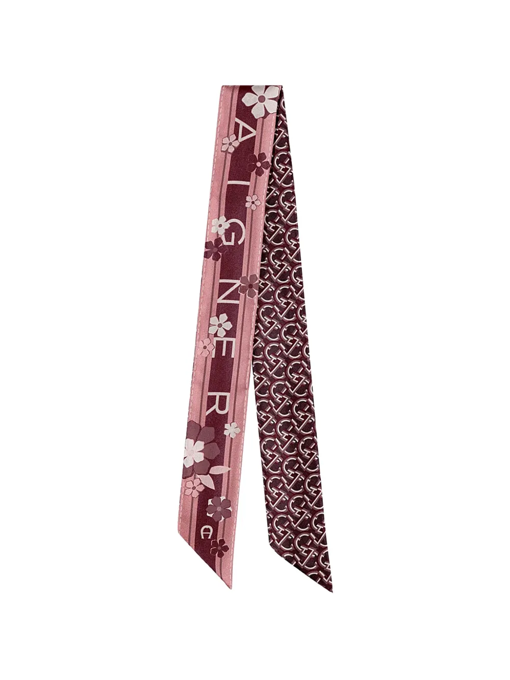 AIGNER monogram floral-print scarf - Rosa
