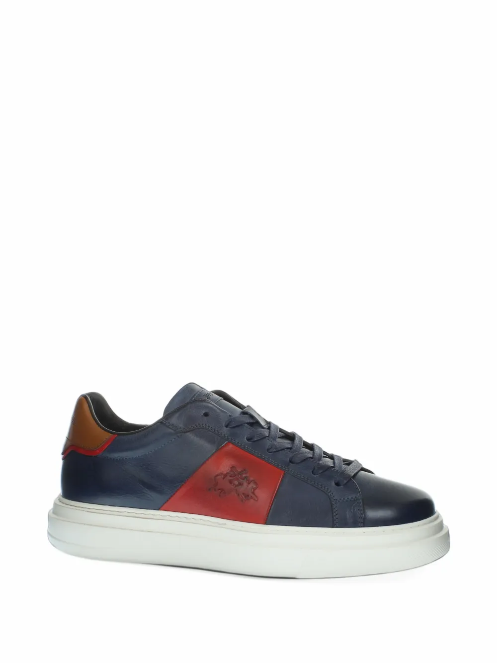 La Martina Todi logo-embossed leather sneakers - Blau