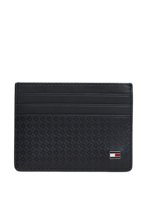 Tommy Hilfiger Monogram-embossed leather card holder