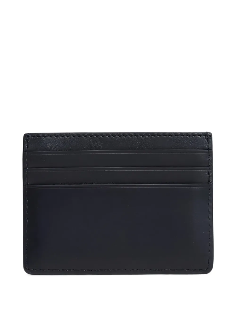 Tommy Hilfiger Monogram-embossed leather card holder Blauw