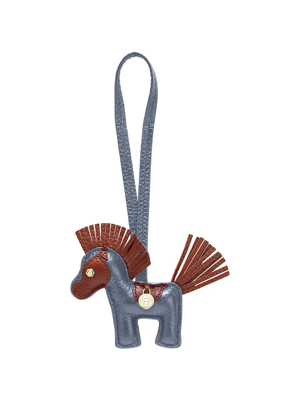 AIGNER horse-shape calf leather bag charm